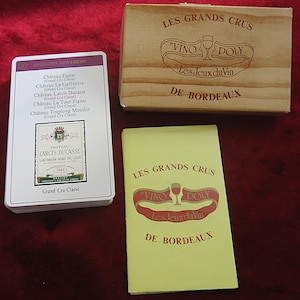 Cartas de póquer de vino francés vintage