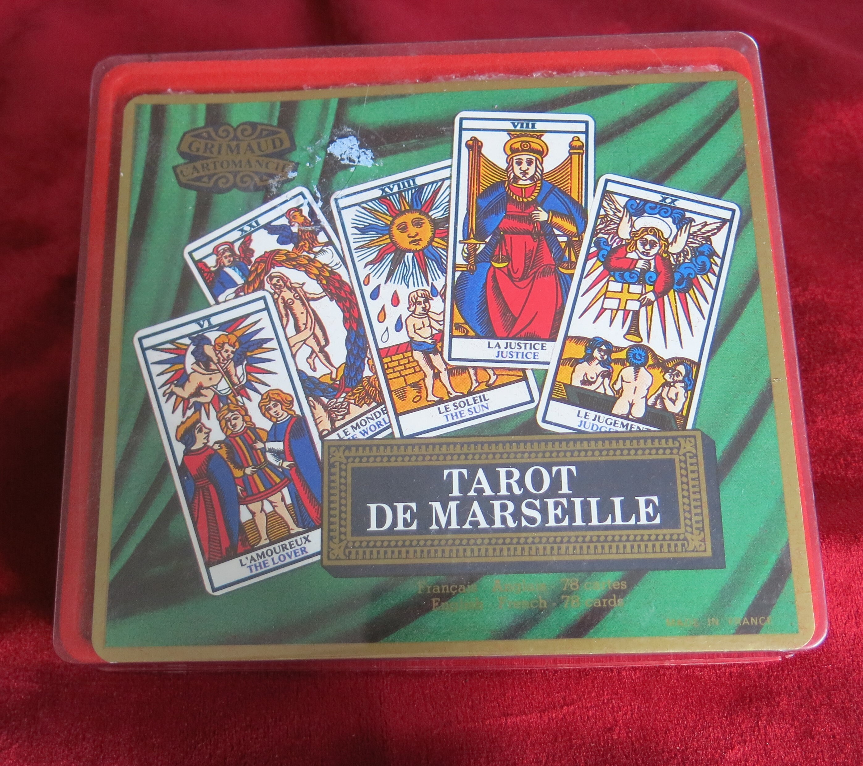 1963 Tarot de Marseille Coffret Black Back Grimaud