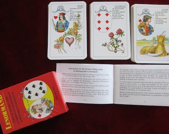 Mlle Lenormand in English cards - Beginners Lenormand Fortune Telling Cards - Lenormand oracle cards