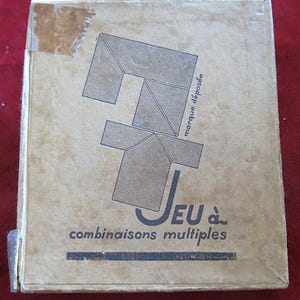 The Game of 7 | 1950 Vintage French Wooden Puzzle Game | Circa Mid-20th Century | retro puzzle Game