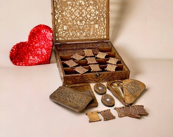 Handmade Wooden Craft Organizer Set – Eco-Friendly & Elegant