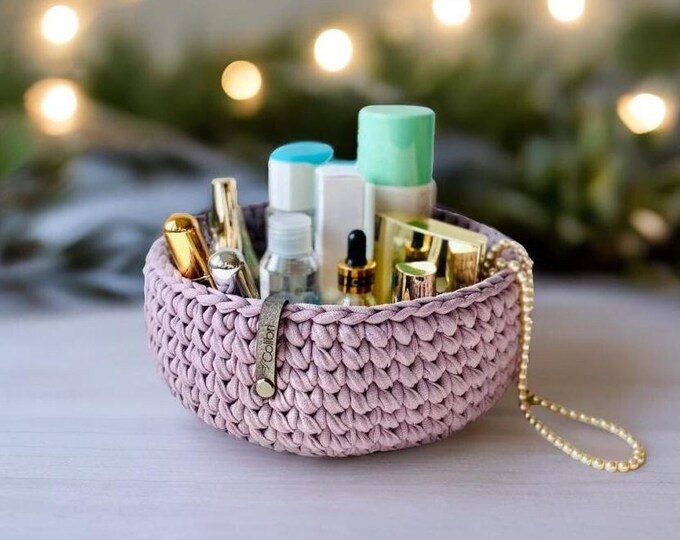 Handmade Crochet Basket Set – Perfect Gift for Easter & Mother’s Day – Decorative Storage Organizers