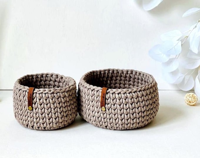 Crochet Basket, Luxury Basket, colorful basket, Decorative basket, Gift customizable, interior basket, basket for children, Colorful basket
