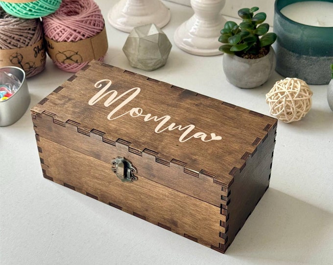 Personalized Wooden Box with Lock – Custom Storage & Gift Box