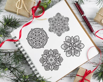 Mandala Pattern Set – Digital Designs for Crafts, Coloring, and DIY Projects SVG, PDF