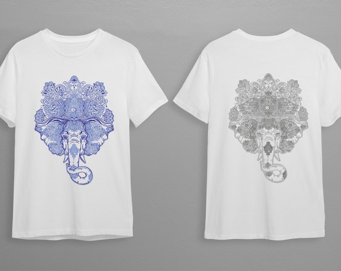 Mendhi Elephant Pattern – Intricate Digital Design for Crafts, Coloring, and DIY Projects