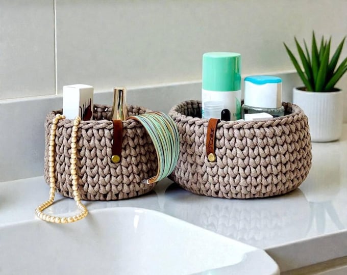Crochet Basket, Luxury Basket, colorful basket, Decorative basket, Gift customizable, interior basket, basket for children, Colorful basket