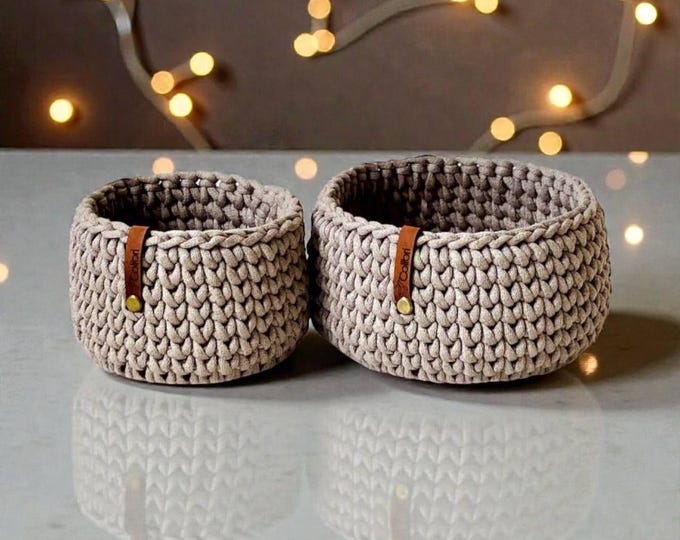 Handmade crochet storage basket – perfect for Easter gifts and home organization, Crochet Decorative basket