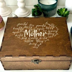 Personalized Wooden Gift Box | Large Engraved Keepsake Box | Handmade Eco-Friendly Present