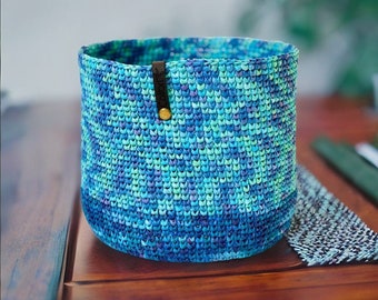 Crocheted Handmade Basket, Toy Storage, Handmade Basket, Colorful Luxury Basket, gift for mom, easter gift