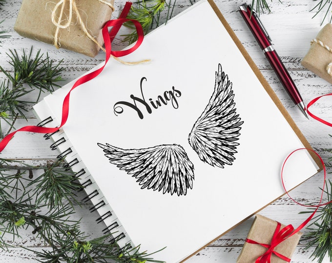 Wing Pattern – Intricate Wing Design for Laser Cutting, Engraving, Crafts, and Apparel Printing