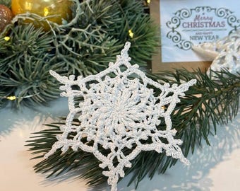 Snowflakes white Handmade: snowflakes crocheted from high quality cotton yarn