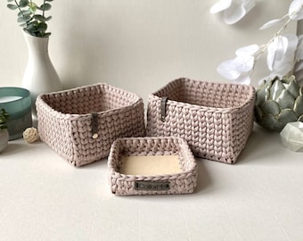 Handmade square baskets, fashion, cute and stylish home decor, comfortable baskets for children's room, original holiday gift