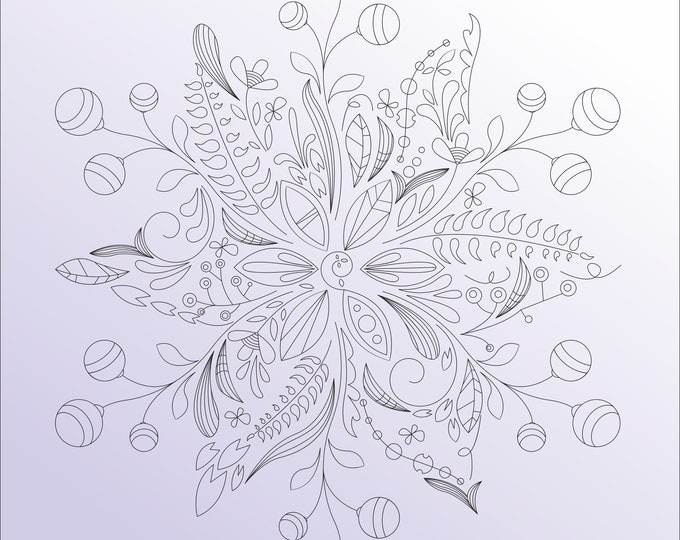 Delicate Snowflake Digital Pattern – Elegant Winter Design for Crafts, Cutting, and DIY Projects SVG, PDF