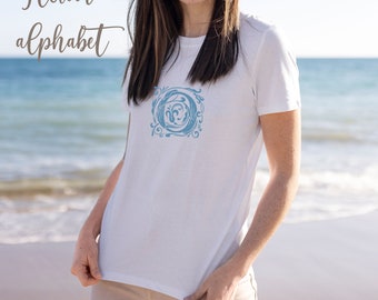 Floral alphabet, decorative alphabet, personalized monogram, letter with monograms, beautiful letters, beautiful alphabet