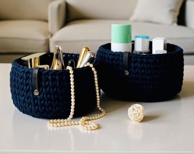 Handmade crochet storage basket – perfect for Easter gifts and home organization