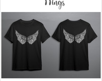 Wing Pattern – Intricate Wing Design for Laser Cutting, Engraving, Crafts, and Apparel Printing