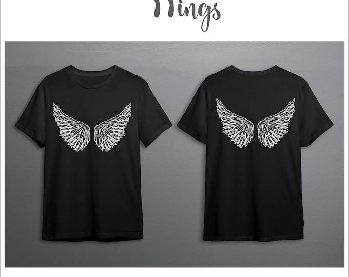 Wing Pattern – Intricate Wing Design for Laser Cutting, Engraving, Crafts, and Apparel Printing