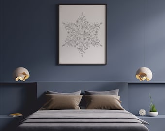 Delicate Snowflake Digital Pattern – Elegant Winter Design for Crafts, Cutting, and DIY Projects