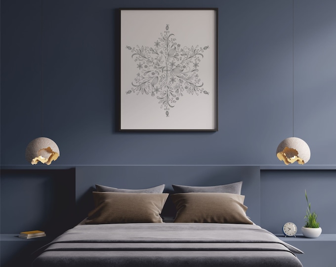 Delicate Snowflake Digital Pattern – Elegant Winter Design for Crafts, Cutting, and DIY Projects