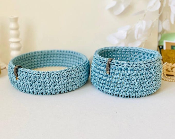Crochet Basket, Luxury Basket, colorful basket, basket, basket for children, gift basket Mother's Day, her gift basket, garden gift baskets