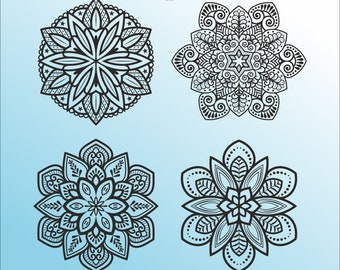 Mandala Pattern Set – Digital Designs for Crafts, Coloring, and DIY Projects SVG, PDF