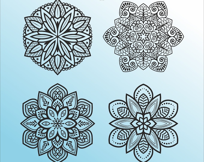 Mandala Pattern Set – Digital Designs for Crafts, Coloring, and DIY Projects SVG, PDF