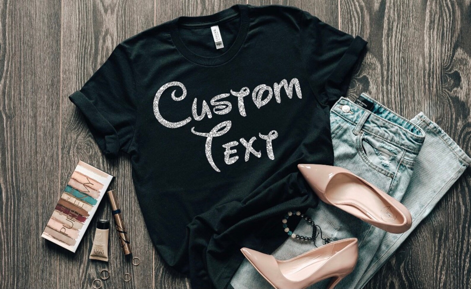 Custom glitter tshirts bling shirts bridesmaid tees Etsy