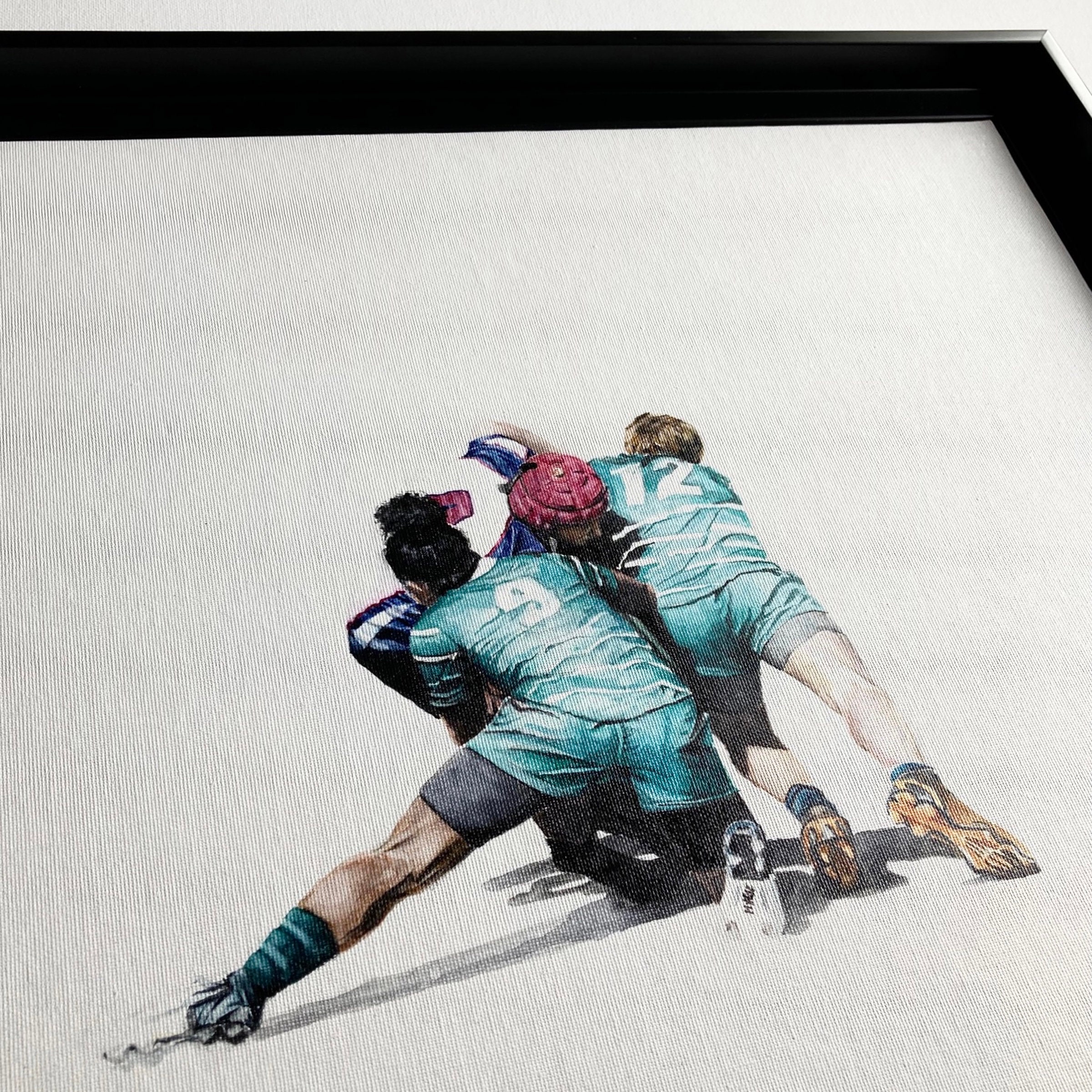Original watercolour painting of rugby wall art with frame Etsy