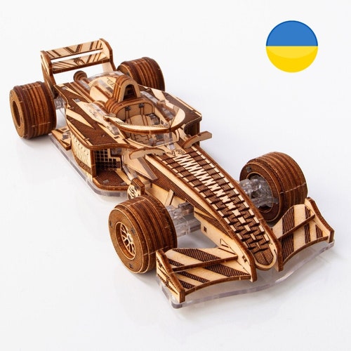 Fomula 1 F1 Jigsaw 3D Realistic DIY Construction Wood Model Decorate Puzzle Gift 