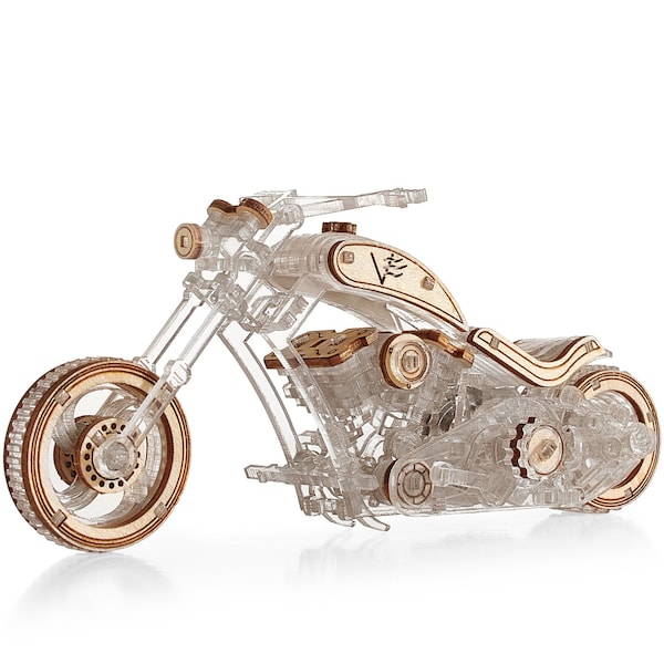 Viter Models Chopper-V1, mechanical 3D puzzle, Wood & plastic, Bike, Decoration, Gift Idea, Gift, Wooden Model, Hybrid, Bestseller,
