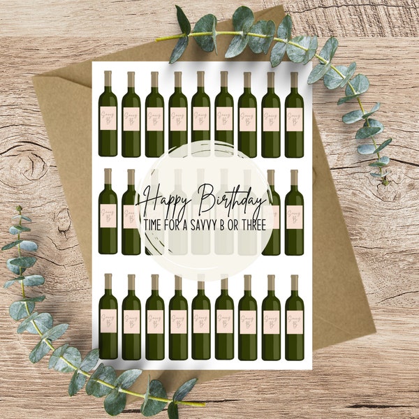 Wine Birthday Card - A6 Greeting card