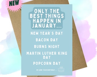New Design - January birthday - Only the best things happen in January