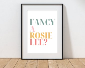 Rosie Lee Art Print: Cockney Rhyming Slang, Cup of Tea (Unframed)