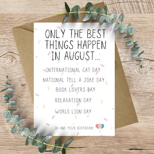 August Birthday Greeting Card – Best Things Happen in August