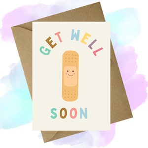 Get well soon, send a smile card - A6 Greeting Card