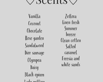 Scent list