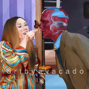 ワンダヴィジョン アベンジャーズ プリント、ワンダ マキシモフ