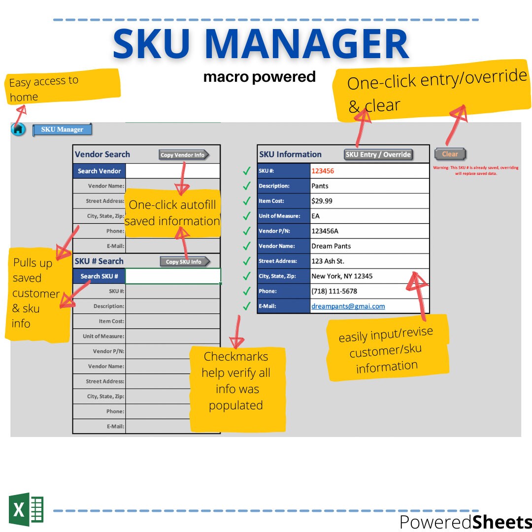 Purchase Order Generator Pro - Purchasing Spreadsheet, Excel ...