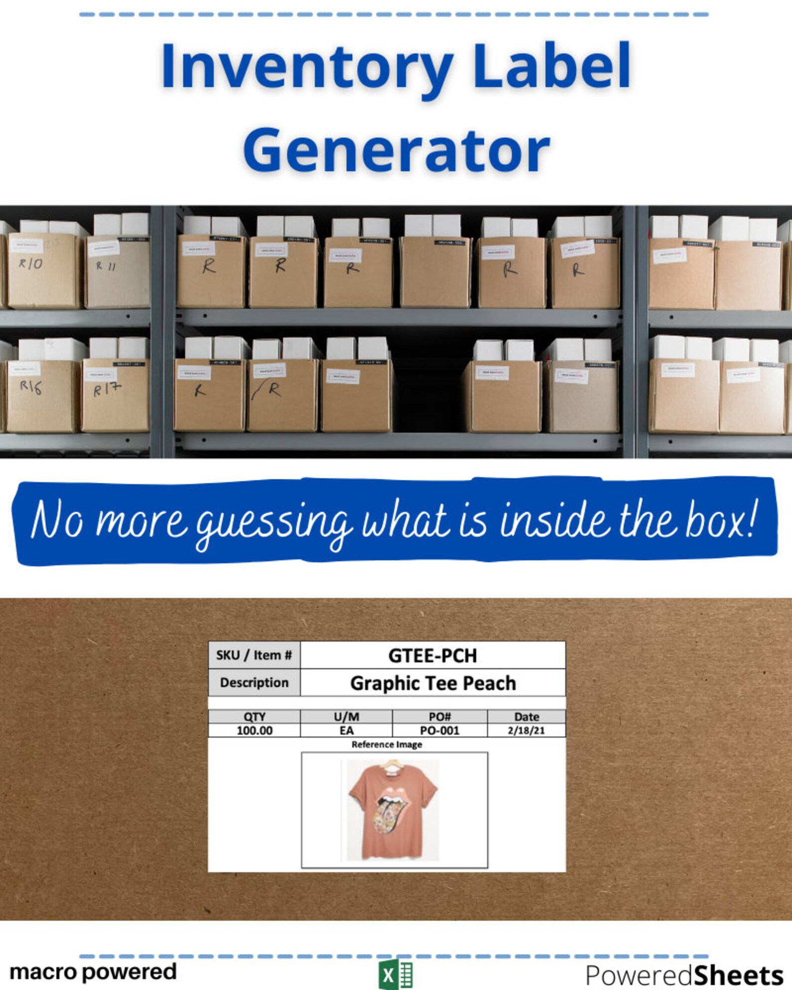 INVENTORY LABEL GENERATOR - Etsy