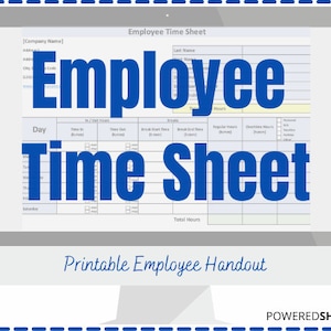 Employee Timesheet, Time Sheet, Time Sheet Template, Weekly Timesheet