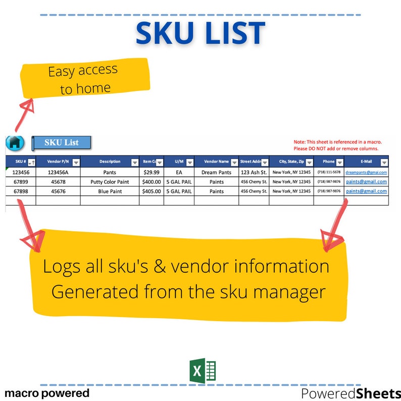 Purchase Order Generator Pro - Purchasing Spreadsheet, Excel ...
