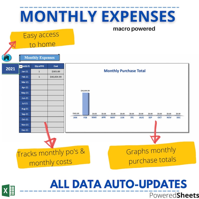 Purchase Order Generator Pro - Purchasing Spreadsheet, Excel ...