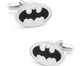 YOU ARE MY SUPERHERO BAT CUFFLINKS SILVER PLATED+1ST CLASS POST & FREE GIFT BOX