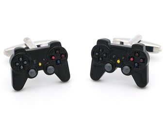 VIDEO GAME CONTROLLER CUFFLINKS Gunmetal Gamer XBOX Playstation w GIFT BAG VIDEO GAME CONTROLLER CUFFLINKS Gunmetal Gamer XBOX Playstation w GIFT BAG