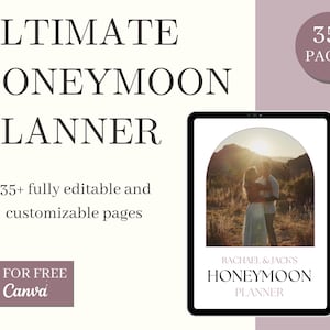 Editable Honeymoon Planner: 35+ Pages, Travel Itinerary (PDF)