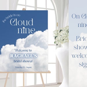 On Cloud Nine Bridal Shower Welcome Sign (Digital Download)