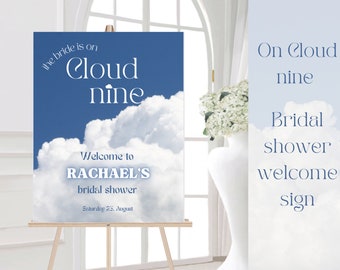 On Cloud Nine Bridal Shower Welcome Sign (Digital Download)