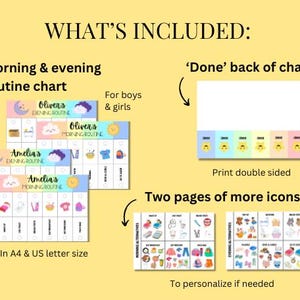 Flip Routine Chart Template Visual Schedule for Kids Editable Routine ...