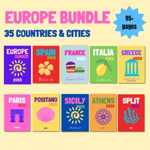 Europe Travel Photo Book Template: DIY Coffee Table Album (Canva, A4/10x13in Digital Download)